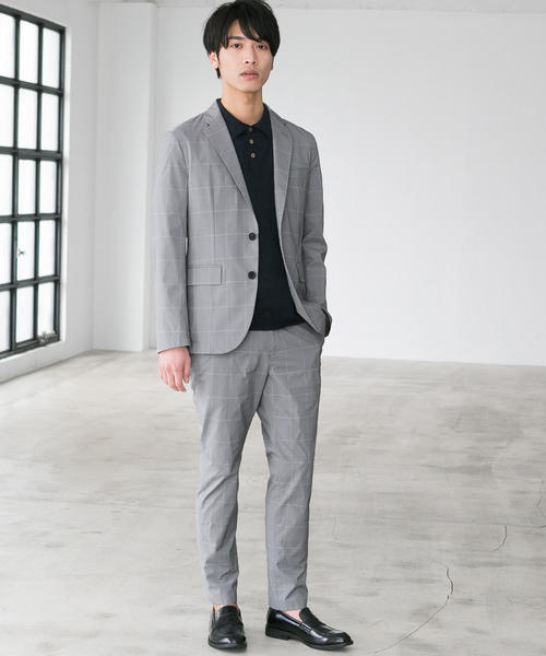 green label relaxing（グリーンレーベルリラクシング）の「CM ドライグレンプレイドM68 ジャケット ＜吸水速乾＞ ◆（テーラードジャケット・メンズ・ネイビー/グレー・M/XL/L/S）」の18枚目の写真