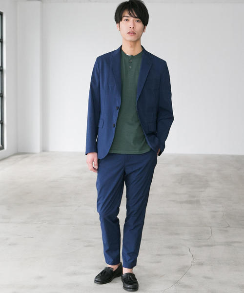 green label relaxing（グリーンレーベルリラクシング）の「CM ドライグレンプレイドM68 ジャケット ＜吸水速乾＞ ◆（テーラードジャケット・メンズ・ネイビー/グレー・M/XL/L/S）」の21枚目の写真