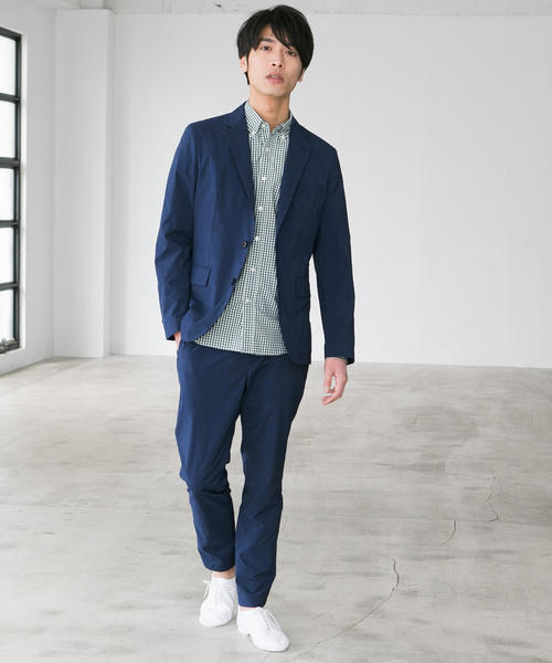 green label relaxing（グリーンレーベルリラクシング）の「CM ドライグレンプレイドM68 ジャケット ＜吸水速乾＞ ◆（テーラードジャケット・メンズ・ネイビー/グレー・M/XL/L/S）」の22枚目の写真