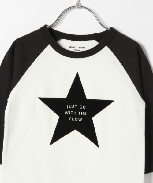GLOBAL WORK（グローバルワーク）の「【キッズ】ラグランT/7分袖/778068（Tシャツ/カットソー・キッズ・ダークグレー/ライトピンク/ホワイト・LARGE/X-LARGE/MEDIUM/SMALL/XX-LARGE）」の7枚目の写真