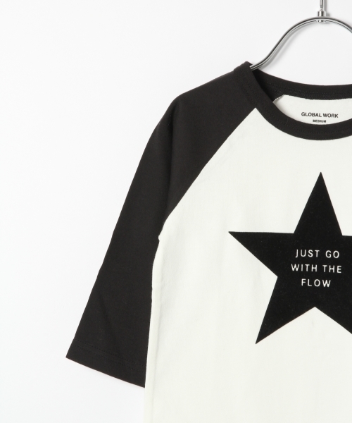 GLOBAL WORK（グローバルワーク）の「【キッズ】ラグランT/7分袖/778068（Tシャツ/カットソー・キッズ・ダークグレー/ライトピンク/ホワイト・LARGE/X-LARGE/MEDIUM/SMALL/XX-LARGE）」の5枚目の写真