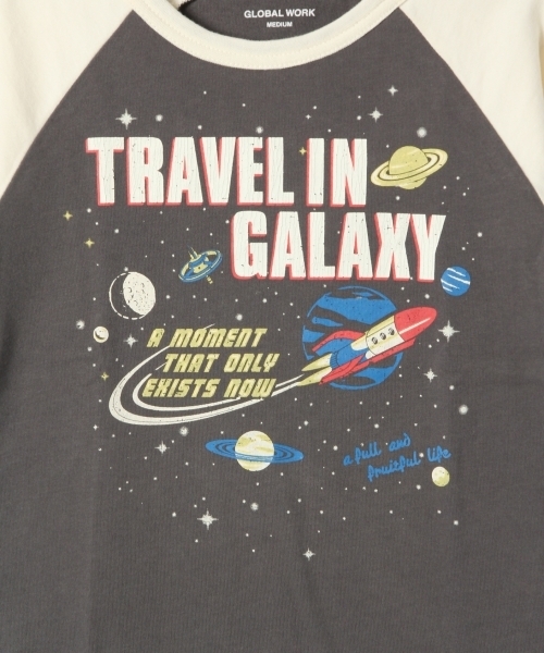 GLOBAL WORK（グローバルワーク）の「【キッズ】ラグランT/7分袖/778068（Tシャツ/カットソー・キッズ・ダークグレー/ライトピンク/ホワイト・LARGE/X-LARGE/MEDIUM/SMALL/XX-LARGE）」の9枚目の写真