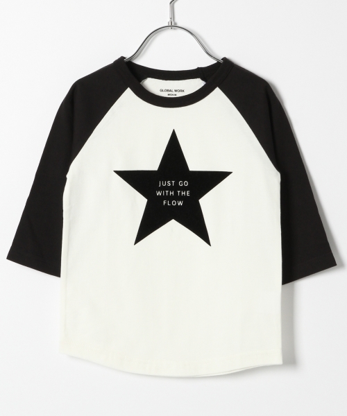 GLOBAL WORK（グローバルワーク）の「【キッズ】ラグランT/7分袖/778068（Tシャツ/カットソー・キッズ・ダークグレー/ライトピンク/ホワイト・LARGE/X-LARGE/MEDIUM/SMALL/XX-LARGE）」の14枚目の写真