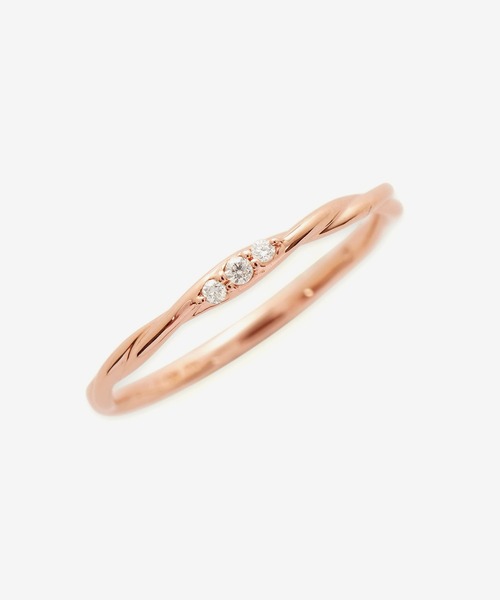 ESTELLE(エステール)の「K10 ピンクゴールド ダイヤモンド リング ESTELLE/エステール(リング・レディース・ピンクゴールド・11号/9号/13号)」の4枚目の写真