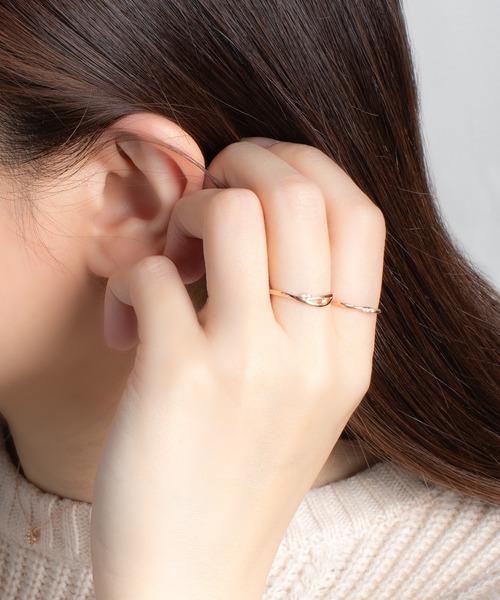 ESTELLE(エステール)の「K10 ピンクゴールド ダイヤモンド リング ESTELLE/エステール(リング・レディース・ピンクゴールド・11号/9号/13号)」の8枚目の写真