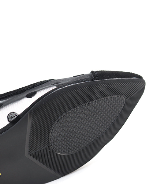 SESTO（セスト）の「シースルードットチュール2.2cmヒールポインテッドトゥパンプス/ドット柄ローヒールパンプス（パンプス・レディース・ブラック・24.0cm/25.5cm/22.0cm/23.0cm/22.5cm/23.5cm/24.5cm）」の16枚目の写真