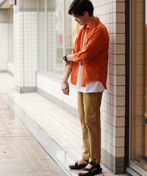 JOURNAL STANDARD relume(ジャーナルスタンダード レリューム)の「FLANDERS LINEN ウォッシャブルストレッチイージーパンツ#(その他パンツ・メンズ・スカイブルー/ベージュ/ネイビー/オリーブ/ブラウン系その他/キャメル・SMALL/MEDIUM/LARGE)」の18枚目の写真
