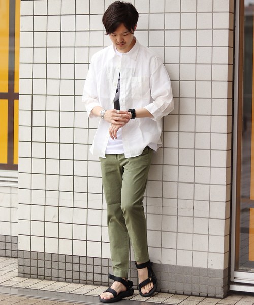 JOURNAL STANDARD relume(ジャーナルスタンダード レリューム)の「FLANDERS LINEN ウォッシャブルストレッチイージーパンツ#(その他パンツ・メンズ・スカイブルー/ベージュ/ネイビー/オリーブ/ブラウン系その他/キャメル・SMALL/MEDIUM/LARGE)」の17枚目の写真