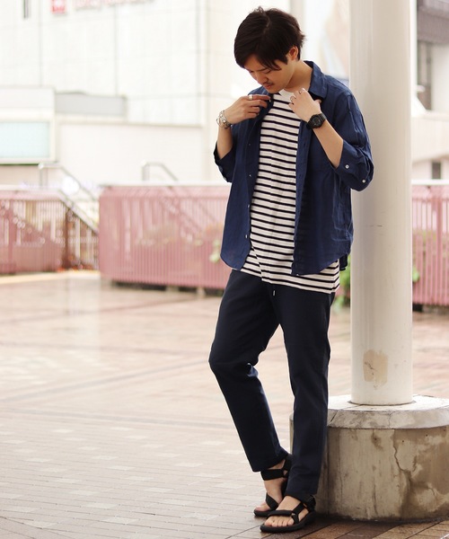 JOURNAL STANDARD relume(ジャーナルスタンダード レリューム)の「FLANDERS LINEN ウォッシャブルストレッチイージーパンツ#(その他パンツ・メンズ・スカイブルー/ベージュ/ネイビー/オリーブ/ブラウン系その他/キャメル・SMALL/MEDIUM/LARGE)」の19枚目の写真