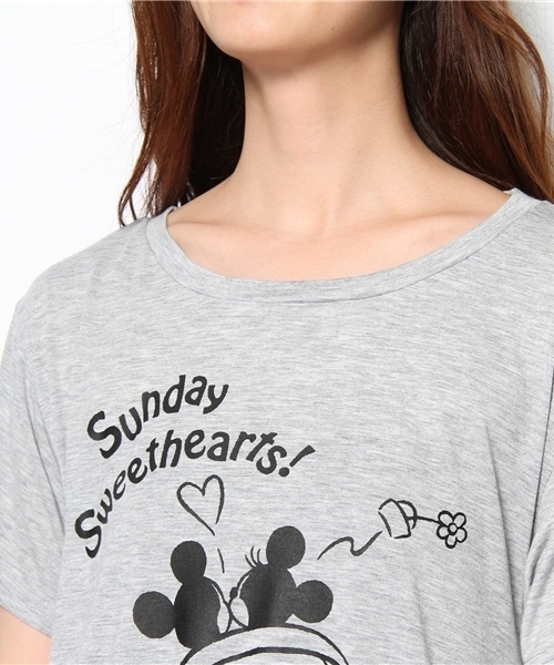 LOVE BOAT（ラブ・ボート）の「アシメMICKY Tシャツワンピース（ワンピース・レディース・ホワイト系/ブラック系1/グレー系2・FREE）」の8枚目の写真