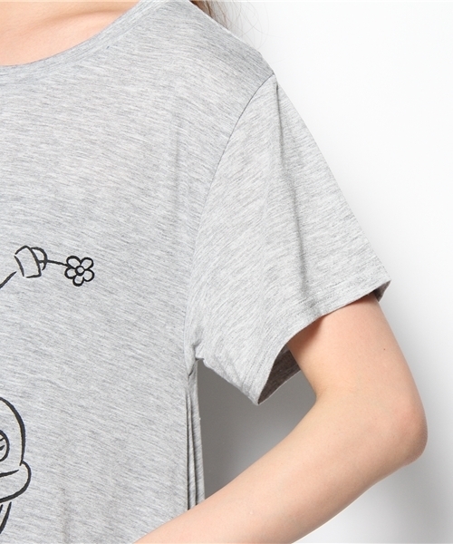 LOVE BOAT（ラブ・ボート）の「アシメMICKY Tシャツワンピース（ワンピース・レディース・ホワイト系/ブラック系1/グレー系2・FREE）」の9枚目の写真