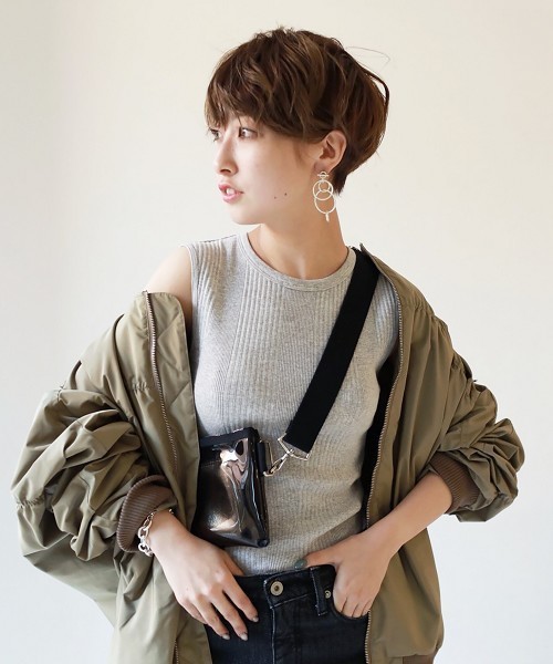 TODAYFUL（トゥデイフル）の「ランダムリブタンクトップ（タンクトップ・レディース・ホワイト/ブラック/グレー/モカ・FREE）」の3枚目の写真