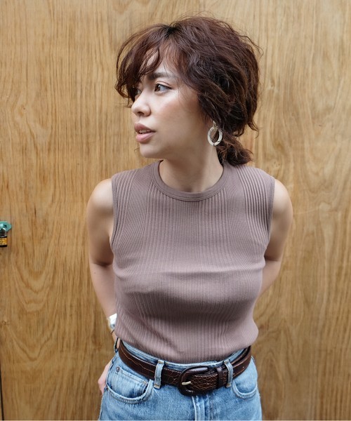 TODAYFUL（トゥデイフル）の「ランダムリブタンクトップ（タンクトップ・レディース・ホワイト/ブラック/グレー/モカ・FREE）」の4枚目の写真