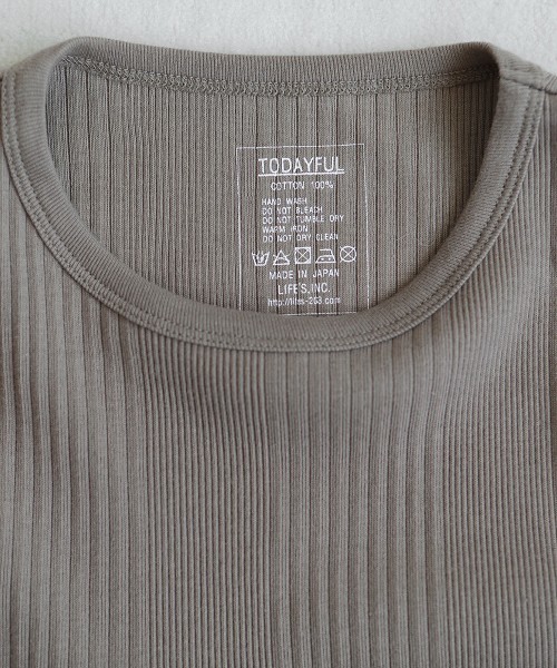 TODAYFUL（トゥデイフル）の「ランダムリブタンクトップ（タンクトップ・レディース・ホワイト/ブラック/グレー/モカ・FREE）」の15枚目の写真