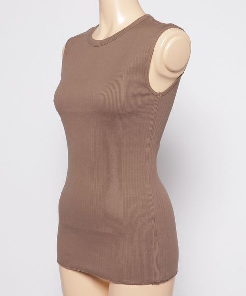 TODAYFUL（トゥデイフル）の「ランダムリブタンクトップ（タンクトップ・レディース・ホワイト/ブラック/グレー/モカ・FREE）」の5枚目の写真