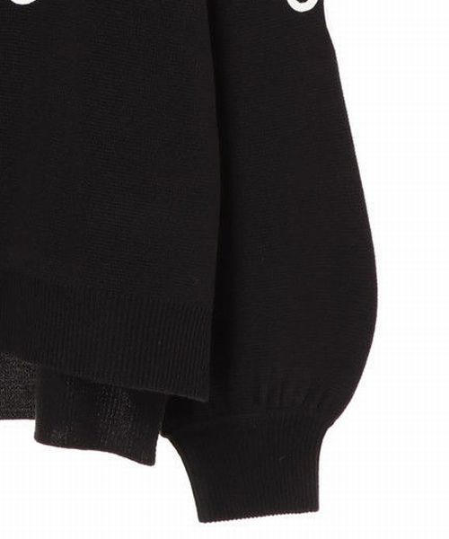 Editt by YECCA VECCA（エディットバイイェッカヴェッカ）の「Ｐ．刺しゅうニットプルオーバー（ニット/セーター・レディース・ブラック/アイボリー・FREE）」の10枚目の写真