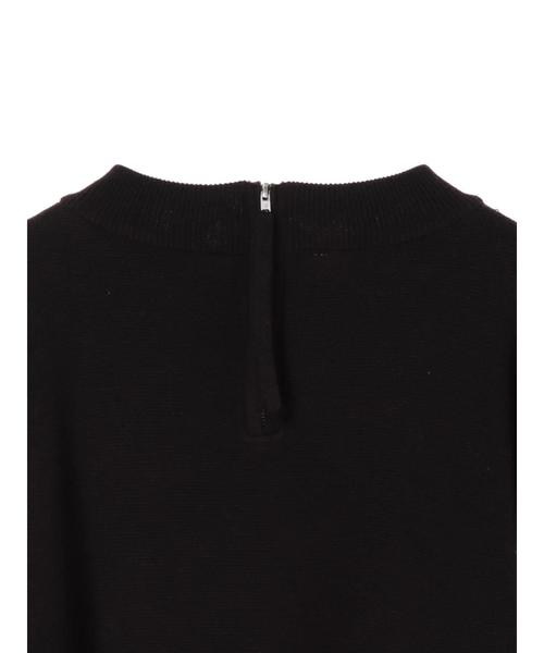 Editt by YECCA VECCA（エディットバイイェッカヴェッカ）の「Ｐ．刺しゅうニットプルオーバー（ニット/セーター・レディース・ブラック/アイボリー・FREE）」の13枚目の写真