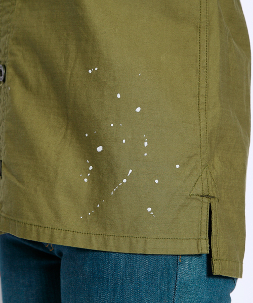 X-girl（エックスガール）の「ARMY SHIRT（シャツ/ブラウス・レディース・カモフラージュ/オリーブ/ネイビー・1/2）」の14枚目の写真