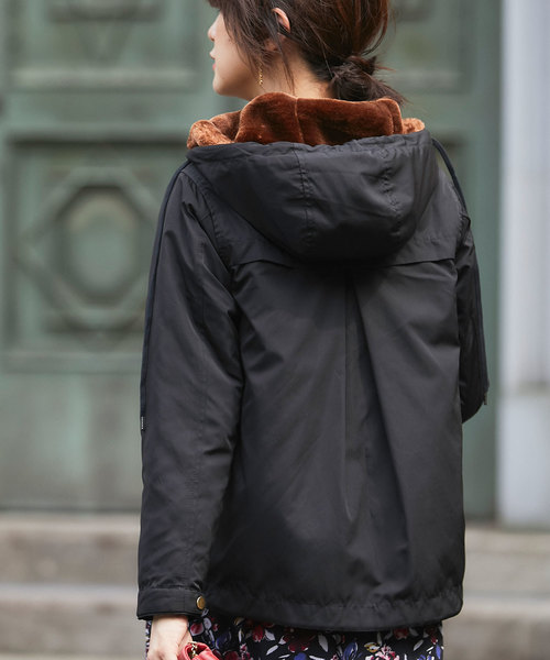 &. NOSTALGIA(アンドドットノスタルジア)の「ライナー付きファーマウンテンパーカー(マウンテンパーカー・レディース・ブラック/カーキ・FREE)」の7枚目の写真