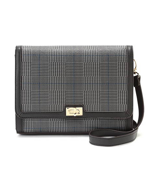 N.(N. Natural Beauty Basic)(エヌエヌナチュラルビューティーベーシック)の「3roomチェックショルダーバッグ(ショルダーバッグ・レディース・グレー系その他/ブラウン系その他・フリ-)」の1枚目の写真