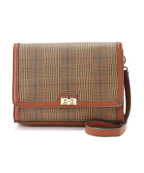 N.(N. Natural Beauty Basic)(エヌエヌナチュラルビューティーベーシック)の「3roomチェックショルダーバッグ(ショルダーバッグ・レディース・グレー系その他/ブラウン系その他・フリ-)」の2枚目の写真
