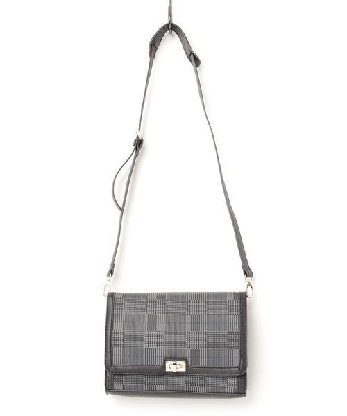 N.(N. Natural Beauty Basic)(エヌエヌナチュラルビューティーベーシック)の「3roomチェックショルダーバッグ(ショルダーバッグ・レディース・グレー系その他/ブラウン系その他・フリ-)」の4枚目の写真