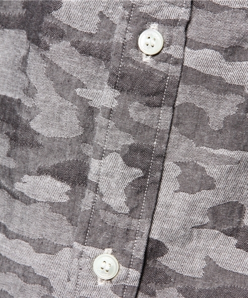 JOURNAL STANDARD（ジャーナルスタンダード）の「●カモフラージュジャガードオーバーダイボタンダウンシャツ（シャツ/ブラウス・メンズ・ネイビー/カーキ/グレー・MEDIUM/LARGE）」の10枚目の写真