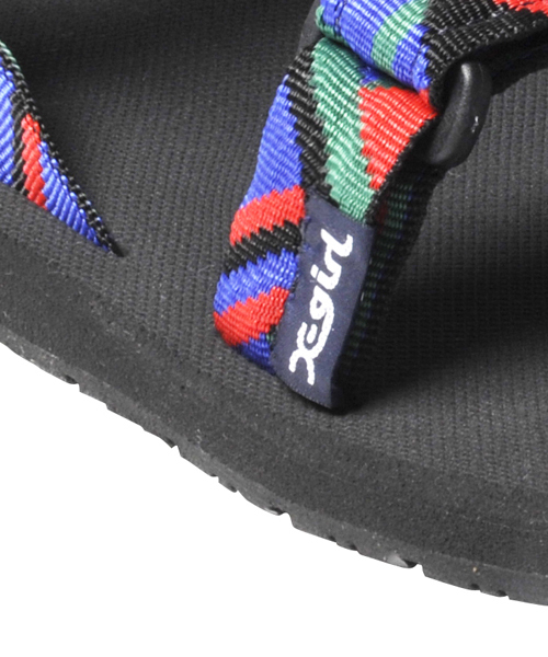 X-girl（エックスガール）の「X-girl SOURCE CLASSIC WOMEN（サンダル・レディース・ネイビー・23cm/27cm/22cm/28cm/24cm/25cm）」の2枚目の写真