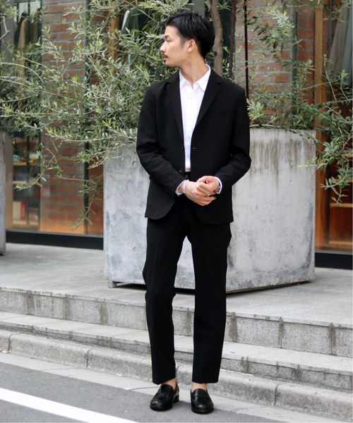 417 EDIFICE（フォーワンセブンエディフィス）の「ストレッチサッカー スペシャル セットアップ（テーラードジャケット・メンズ・ブラック/ネイビー/ダークブルー・SMALL/MEDIUM/LARGE）」の4枚目の写真