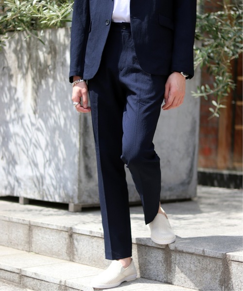 417 EDIFICE（フォーワンセブンエディフィス）の「ストレッチサッカー スペシャル セットアップ（テーラードジャケット・メンズ・ブラック/ネイビー/ダークブルー・SMALL/MEDIUM/LARGE）」の8枚目の写真