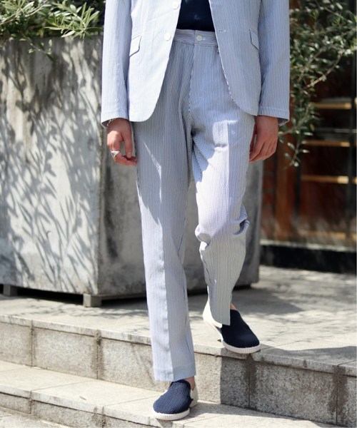 417 EDIFICE（フォーワンセブンエディフィス）の「ストレッチサッカー スペシャル セットアップ（テーラードジャケット・メンズ・ブラック/ネイビー/ダークブルー・SMALL/MEDIUM/LARGE）」の9枚目の写真