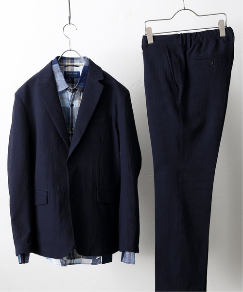 417 EDIFICE（フォーワンセブンエディフィス）の「ストレッチサッカー スペシャル セットアップ（テーラードジャケット・メンズ・ブラック/ネイビー/ダークブルー・SMALL/MEDIUM/LARGE）」の11枚目の写真