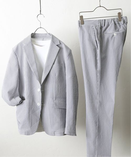 417 EDIFICE（フォーワンセブンエディフィス）の「ストレッチサッカー スペシャル セットアップ（テーラードジャケット・メンズ・ブラック/ネイビー/ダークブルー・SMALL/MEDIUM/LARGE）」の12枚目の写真