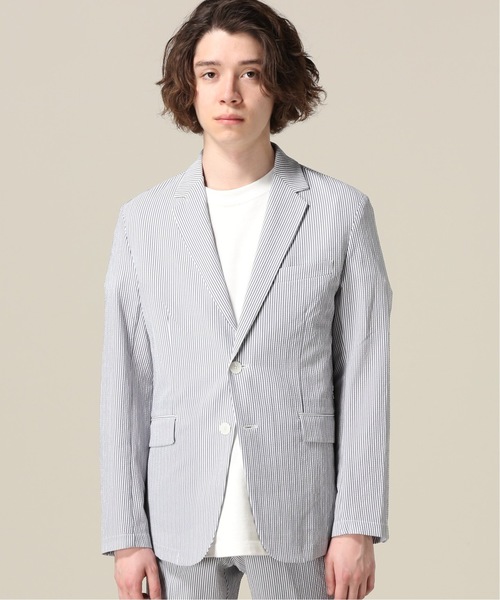 417 EDIFICE（フォーワンセブンエディフィス）の「ストレッチサッカー スペシャル セットアップ（テーラードジャケット・メンズ・ブラック/ネイビー/ダークブルー・SMALL/MEDIUM/LARGE）」の16枚目の写真