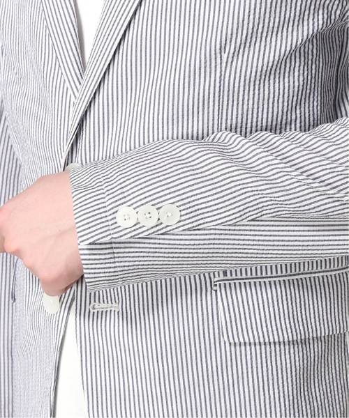 417 EDIFICE（フォーワンセブンエディフィス）の「ストレッチサッカー スペシャル セットアップ（テーラードジャケット・メンズ・ブラック/ネイビー/ダークブルー・SMALL/MEDIUM/LARGE）」の22枚目の写真