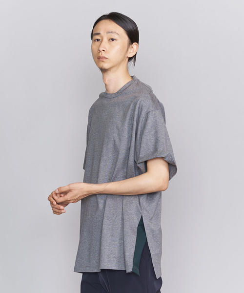 EN ROUTE(アンルート)の「<EN ROUTE(アンルート)>コットンテンジク スリットテープ グレー(Tシャツ/カットソー・メンズ・グレー・3/1/2)」の1枚目の写真