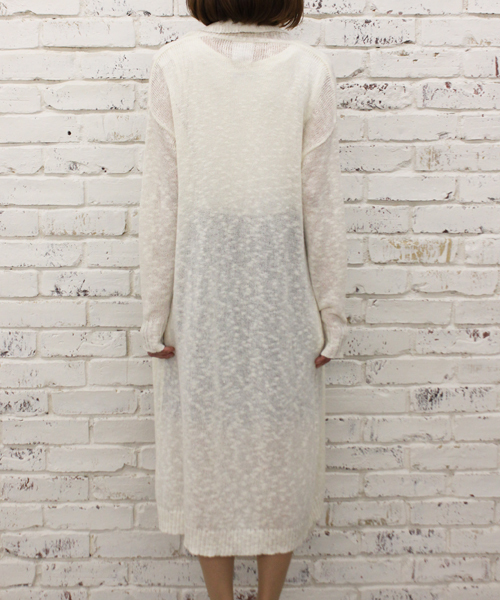 Kastane（カスタネ）の「【Kastane】ロングカーディガン（カーディガン/ボレロ・レディース・アイボリー/ホワイト系その他/ネイビー・FREE）」の7枚目の写真