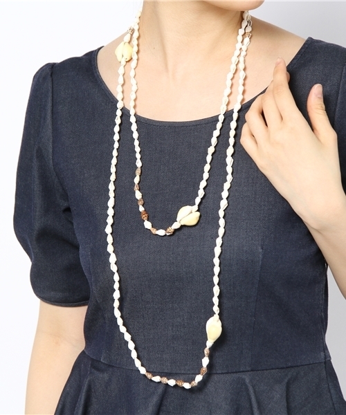 goa（ゴア）の「ﾅﾁｭﾗﾙｼｪﾙ2連NK（ネックレス・レディース・ホワイト・FREE）」の3枚目の写真