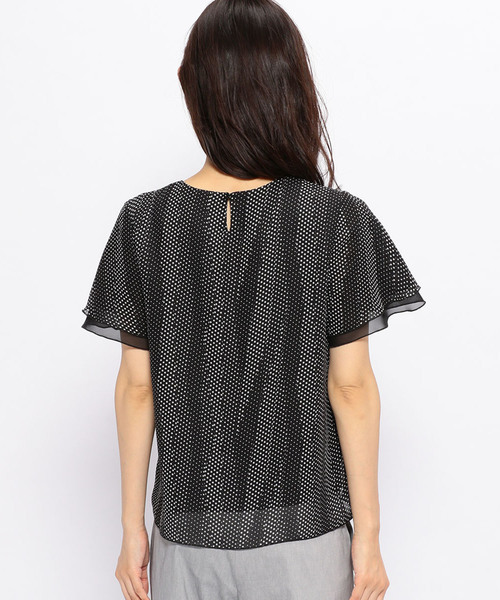 A/C DESIGN BY ALPHA CUBIC（エーシーデザインバイアルファキュービック）の「【WASHABLEシリーズ】ドットプリントブラウス（シャツ/ブラウス・レディース・オフホワイト/ベージュ/ネイビー/ブラック・11号/9号）」の14枚目の写真