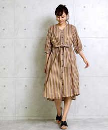 n'ee-ne | モカコーデにもピッタリなワンピ(シャツワンピース)