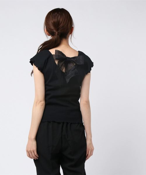 archives（アルシーヴ）の「バックリボンプルオーバー（Tシャツ/カットソー・レディース・オフホワイト/ブラック/モカ・MEDIUM）」の8枚目の写真