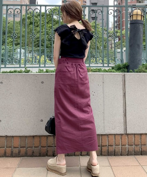 archives（アルシーヴ）の「バックリボンプルオーバー（Tシャツ/カットソー・レディース・オフホワイト/ブラック/モカ・MEDIUM）」の15枚目の写真