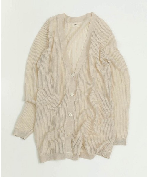 TODAYFUL(トゥデイフル)の「シアーニットカーディガン(カーディガン/ボレロ・レディース・キナリ/ピンクベージュ・FREE)」の5枚目の写真