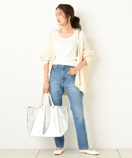 DouDou（ドゥドゥ）の「重ね着風キャミタンク（Tシャツ/カットソー・レディース・ブラック/ブラウン/オフホワイト/グレイッシュベージュ・FREE）」の21枚目の写真