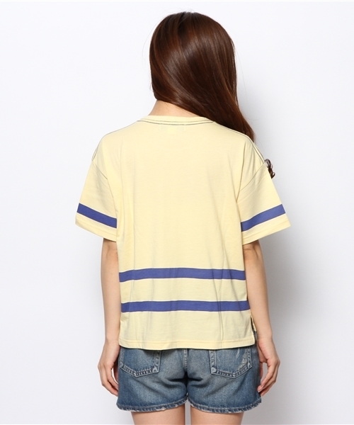 B:MING by BEAMS(ビーミングバイビームス)の「○ビーミング by ビームス / ライン入りショートプルオーバー(Tシャツ/カットソー・レディース・オフホワイト/イエロー/ネイビー・ONE SIZE)」の9枚目の写真