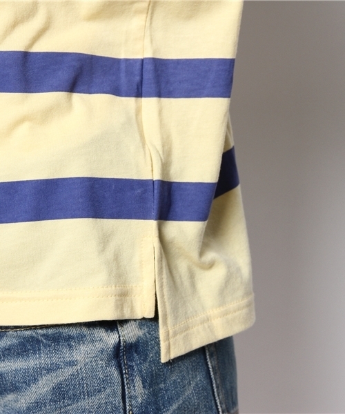 B:MING by BEAMS(ビーミングバイビームス)の「○ビーミング by ビームス / ライン入りショートプルオーバー(Tシャツ/カットソー・レディース・オフホワイト/イエロー/ネイビー・ONE SIZE)」の6枚目の写真