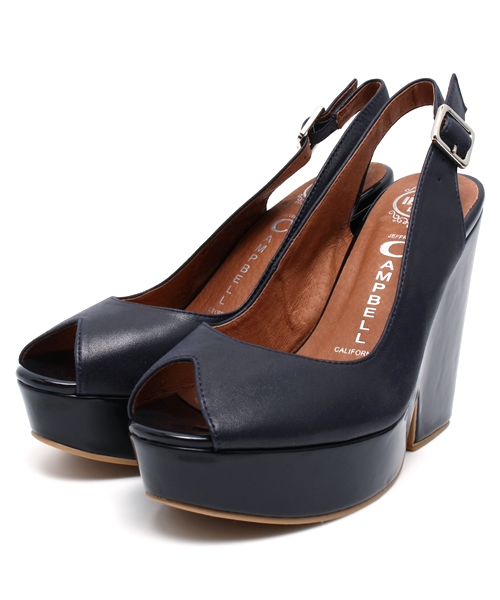 LIMITLESS LUXURY(リミットレスラグジュアリー)の「BACKストラップウェッジ。(サンダル・レディース・ブラック/ホワイト/ネイビー・36/38/37)」の3枚目の写真