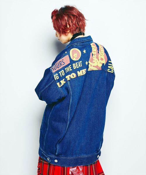 HYSTERIC GLAMOUR（ヒステリックグラマー）の「POSTER SCRATCHビッグGジャン（デニムジャケット・レディース・ダークインディゴブルー・FREE）」の3枚目の写真