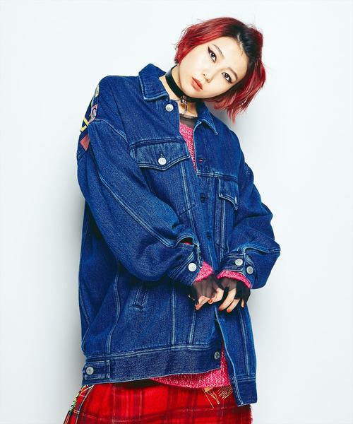 HYSTERIC GLAMOUR（ヒステリックグラマー）の「POSTER SCRATCHビッグGジャン（デニムジャケット・レディース・ダークインディゴブルー・FREE）」の8枚目の写真