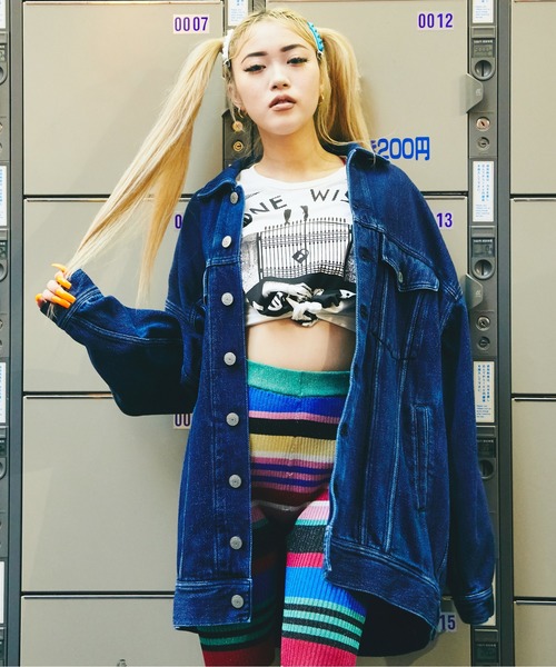 HYSTERIC GLAMOUR（ヒステリックグラマー）の「POSTER SCRATCHビッグGジャン（デニムジャケット・レディース・ダークインディゴブルー・FREE）」の7枚目の写真